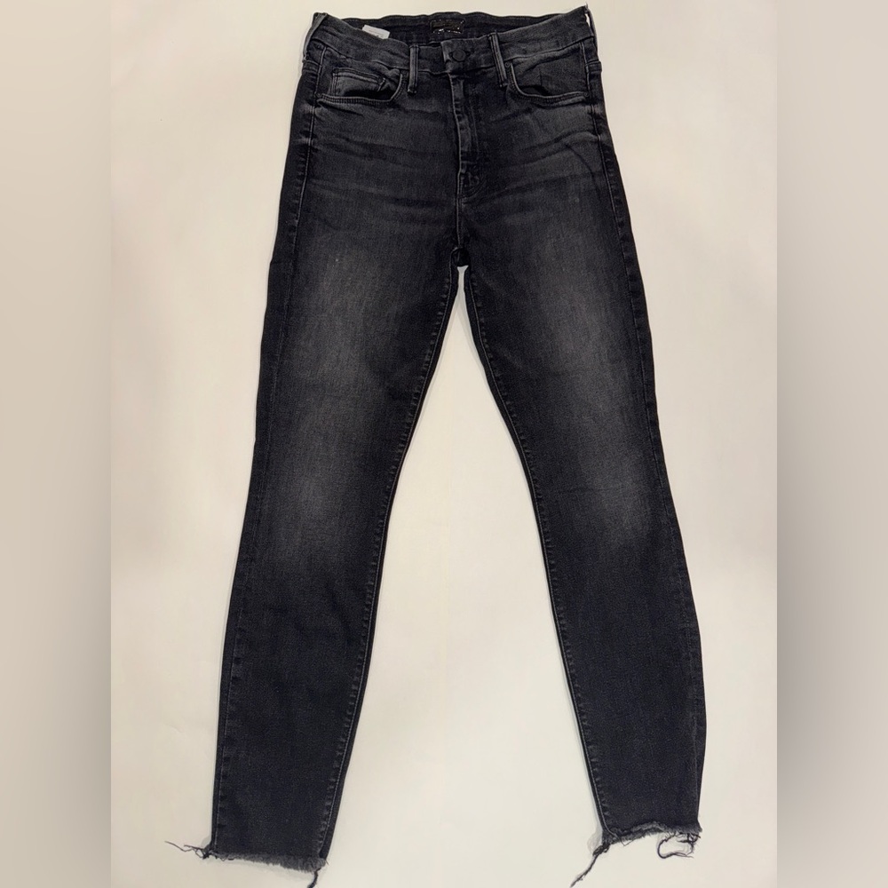 MOTHER Charcoal Skinny Jeans